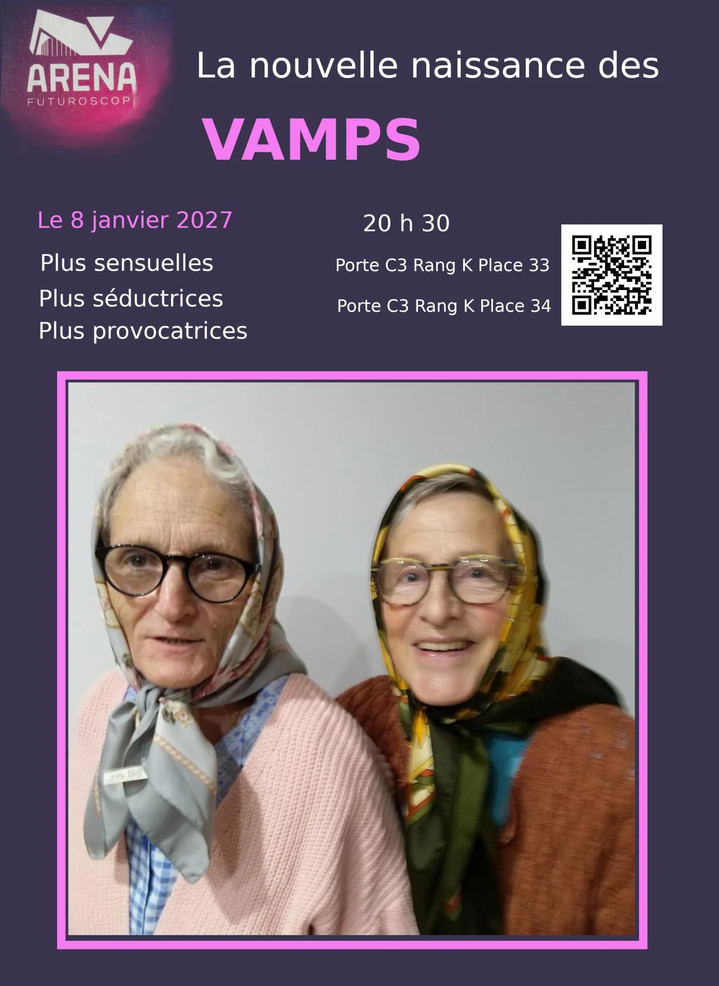 Afiche pour le spectacle des vamps7